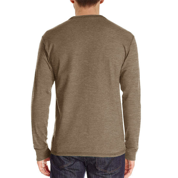 Men's Button Half Open Collar Henley T-Shirt