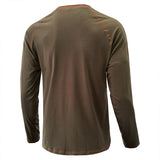 Men's Colorblock Breathable Henley Collar T-Shirt