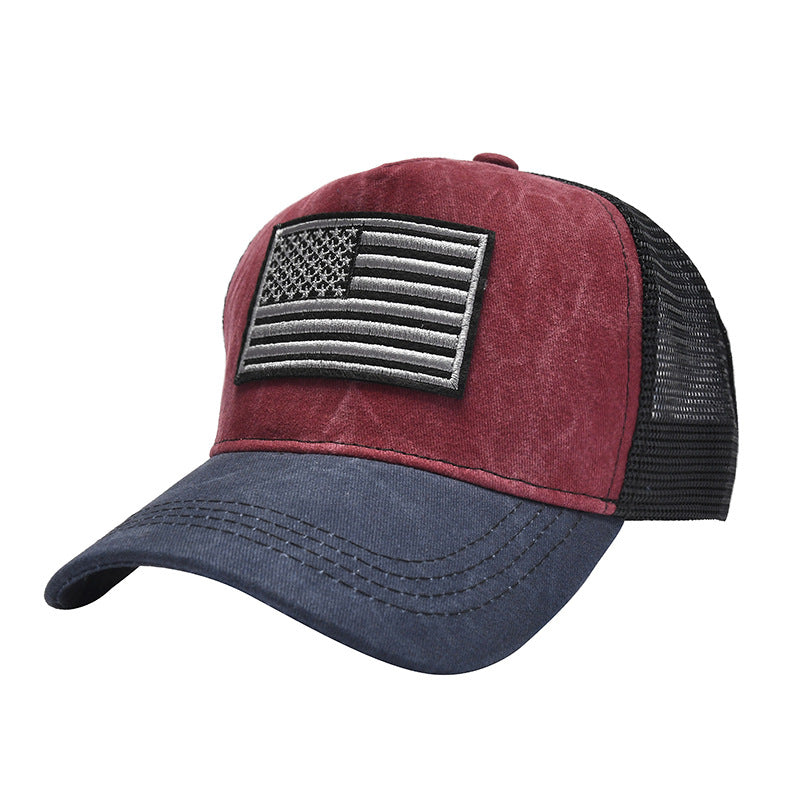 Men's Velcro Embroidered Sun Protection Outdoor Hiking Sunhat