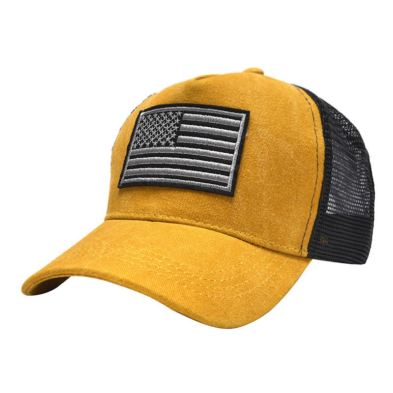 Men's Velcro Embroidered Sun Protection Outdoor Hiking Sunhat