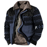 Men's Tribal Print Patchwork Ethnic Boho Jacket