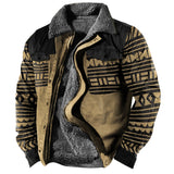 Men's Tribal Print Patchwork Ethnic Boho Jacket