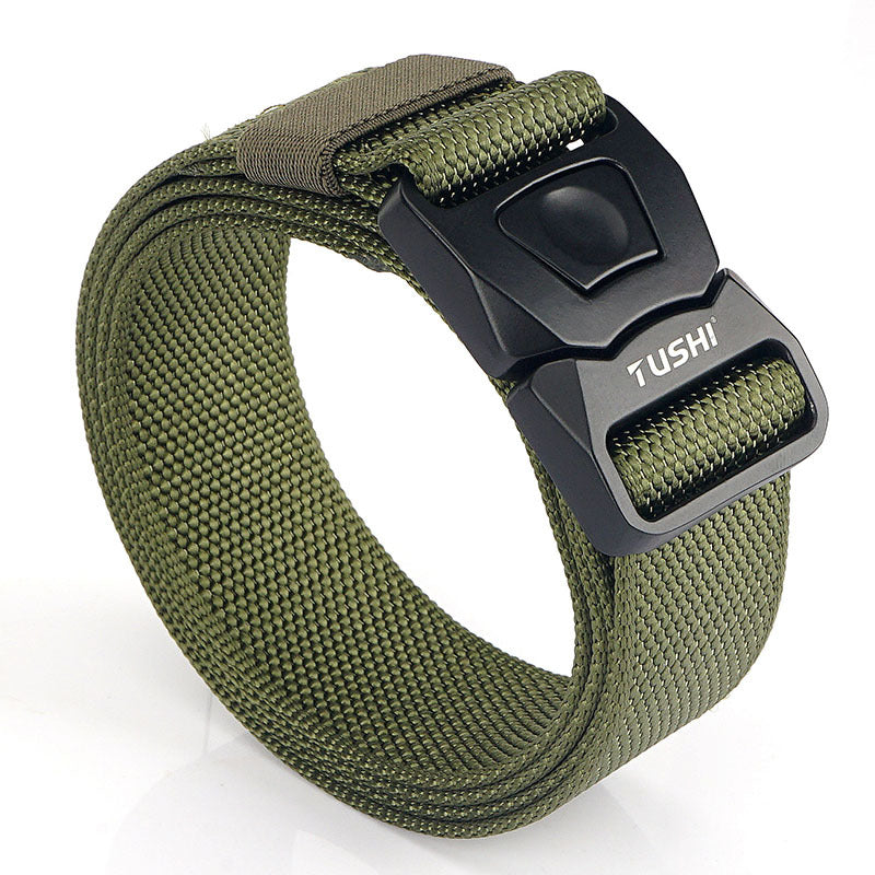 Men's Outdoor Tactical Quick Buckle Belt CS Field Training Nylon Outer Belt