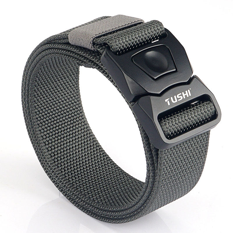 Men's Outdoor Tactical Quick Buckle Belt CS Field Training Nylon Outer Belt