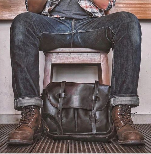 Lace-up casual brown Martin boots
