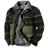 Men's Tribal Print Patchwork Ethnic Boho Jacket