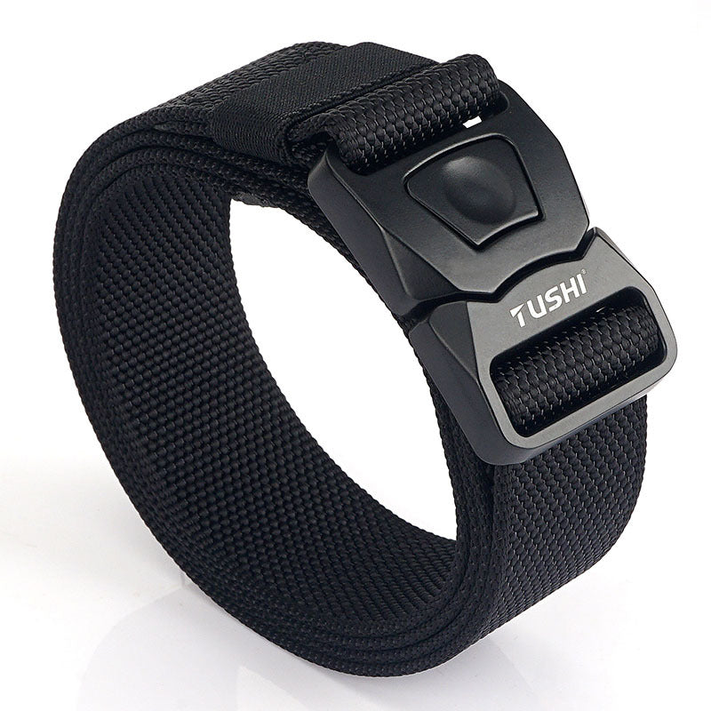 Men's Outdoor Tactical Quick Buckle Belt CS Field Training Nylon Outer Belt