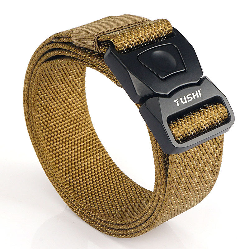 Men's Outdoor Tactical Quick Buckle Belt CS Field Training Nylon Outer Belt