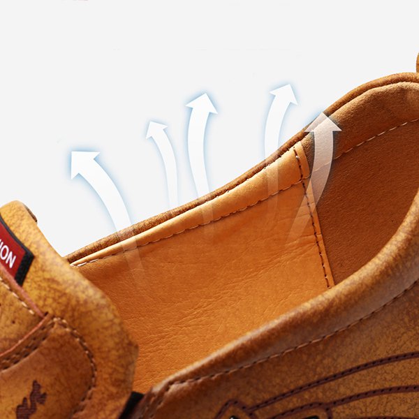 Men's Soft Sole Soft Leather Breathable Light Casual Driving Shoes