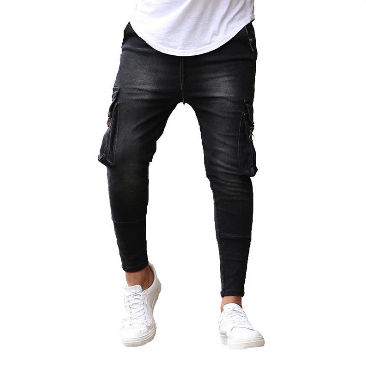 Men's Denim Durable Multi-Pocket Work Pants