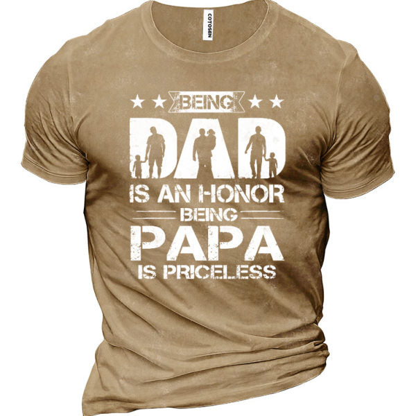 Papa Men's Cotton Short Sleeve T-Shirt