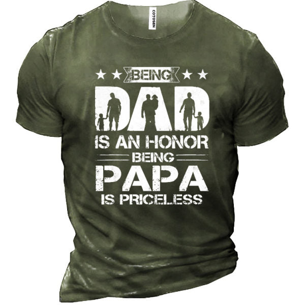 Papa Men's Cotton Short Sleeve T-Shirt