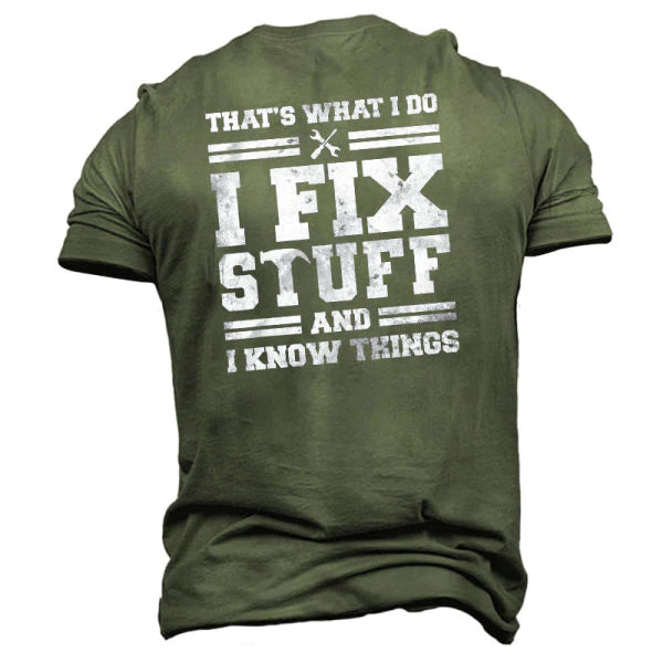 I Fix Stuff And I Know Things Men's Letter Print Hoodie
