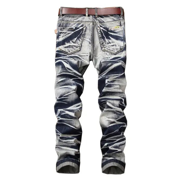 Men's Vintage Distressed Washed Jeans