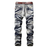 Men's Vintage Distressed Washed Jeans