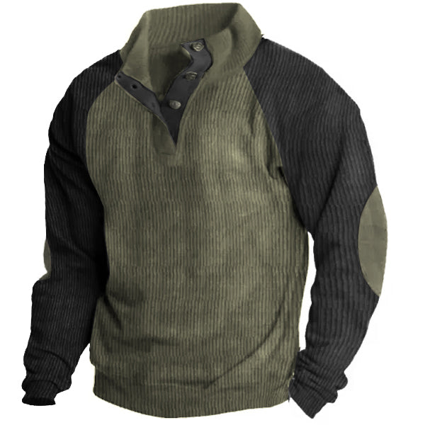 Men's Outdoor Waterproof Stand Collar Long Sleeve Sweater