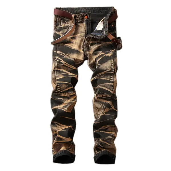 Men's Vintage Distressed Washed Jeans