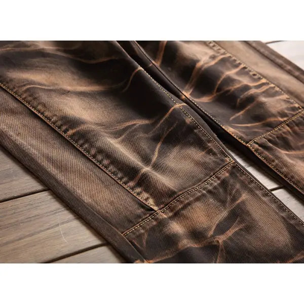 Men's Vintage Distressed Washed Jeans