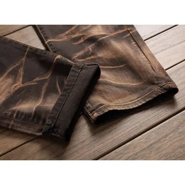 Men's Vintage Distressed Washed Jeans