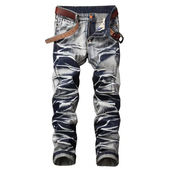 Men's Vintage Distressed Washed Jeans