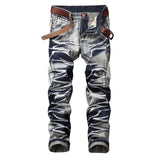 Men's Vintage Distressed Washed Jeans