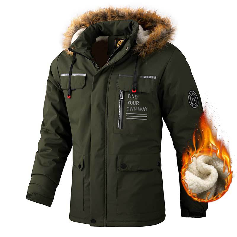 Men's Outdoor Zip Pocket Casual Jacket Coat