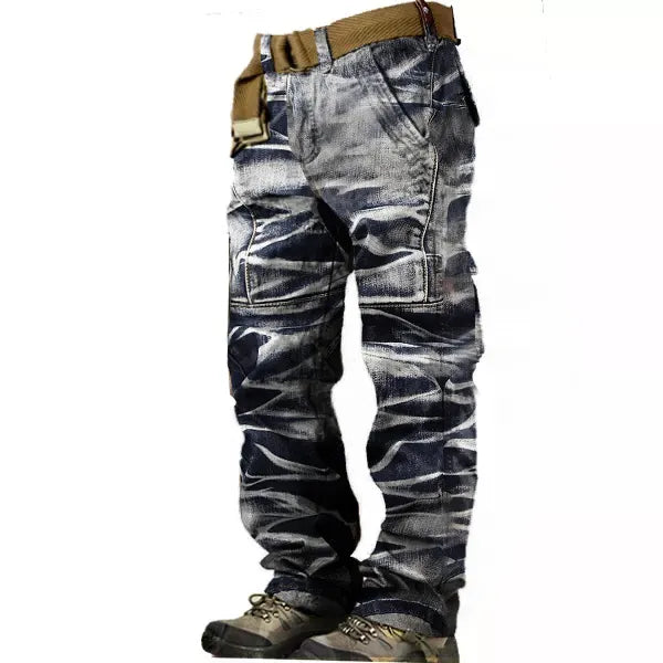 Men's Vintage Distressed Washed Jeans