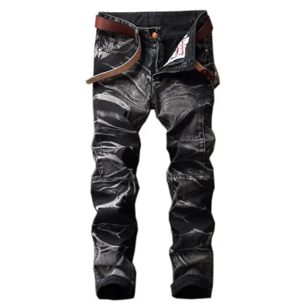 Men's Vintage Distressed Washed Jeans