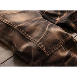 Men's Vintage Distressed Washed Jeans