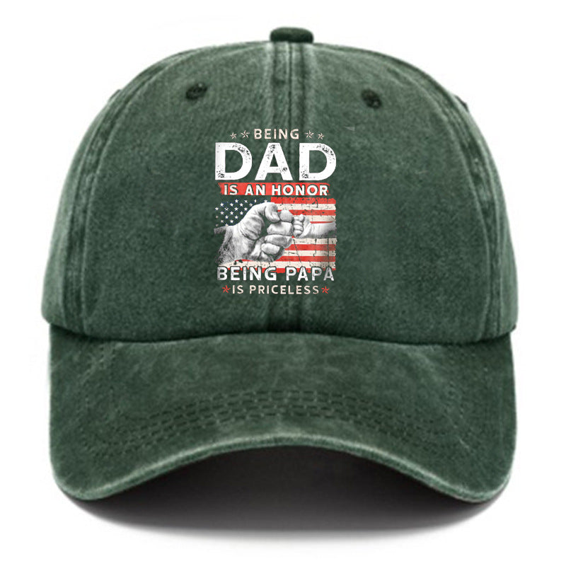 Men's American Flag An Honor Being Papa Hat