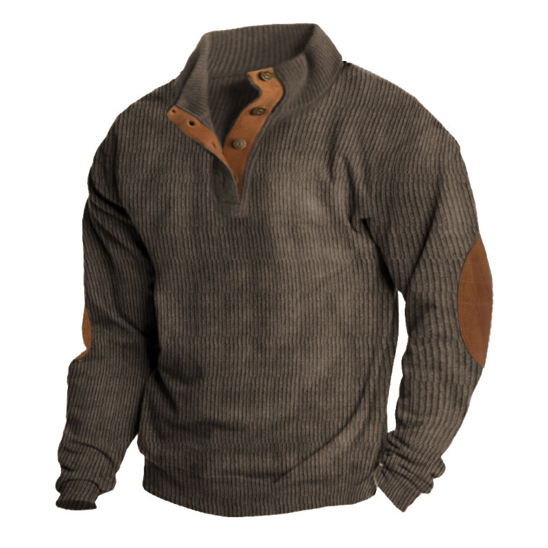 Men's Outdoor Waterproof Stand Collar Long Sleeve Sweater