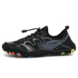 Men Outdoor Exercise Water Shoes Wading Beach Gray green elastic band Sneakers