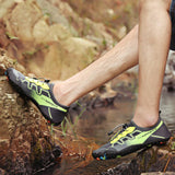 Men Outdoor Exercise Water Shoes Wading Beach Gray green elastic band Sneakers