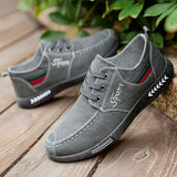 Men's Casual Breathable Simple Lace-Up Denim Canvas Shoes