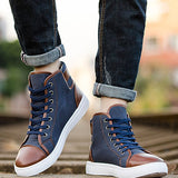 Men's Outdoor High Top Skate Shoes Casual Lace Up Comfy Ankle Boots