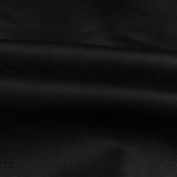 Distressed Leather Jacket Hooded Motorcycle Coat - Black