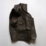 Men's Antique Brown Leather Vest