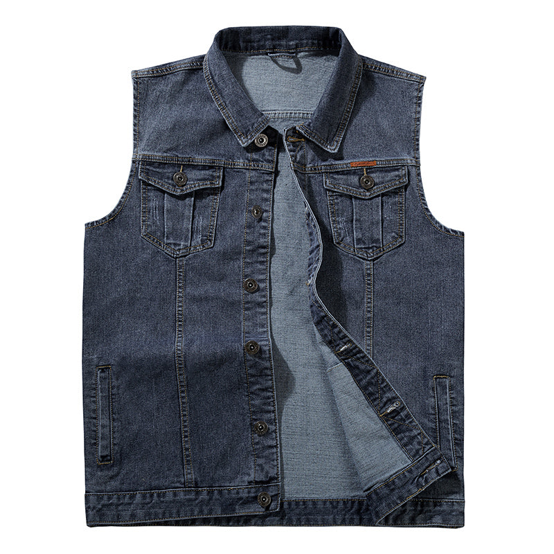 Men's Plus Size Denim Vest