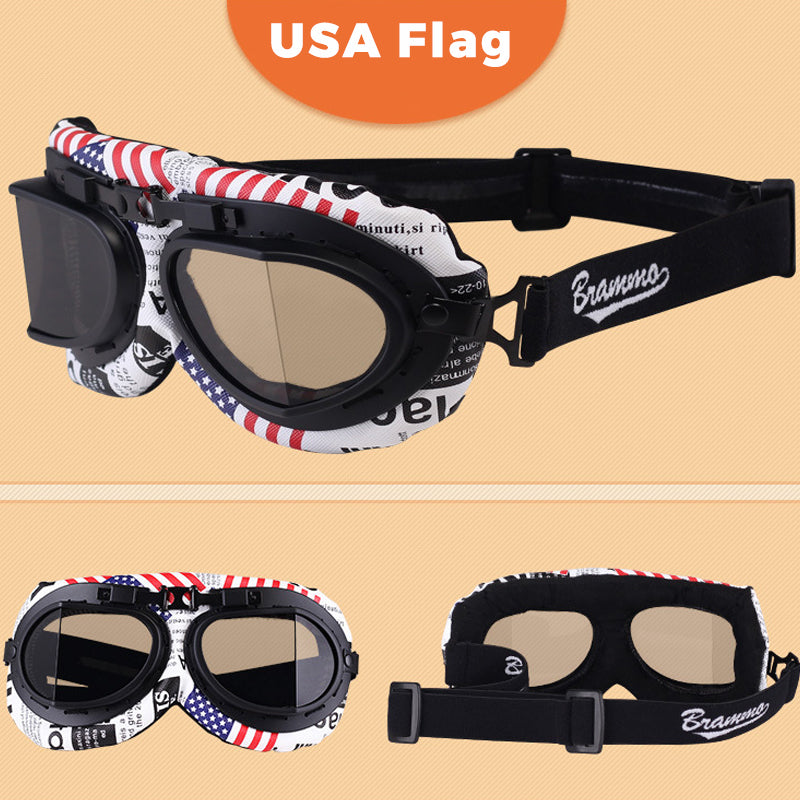 Espnman Retro Motorcycle Goggles with Adjustable Strap