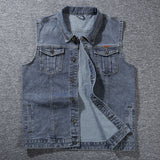 Men's Plus Size Denim Vest