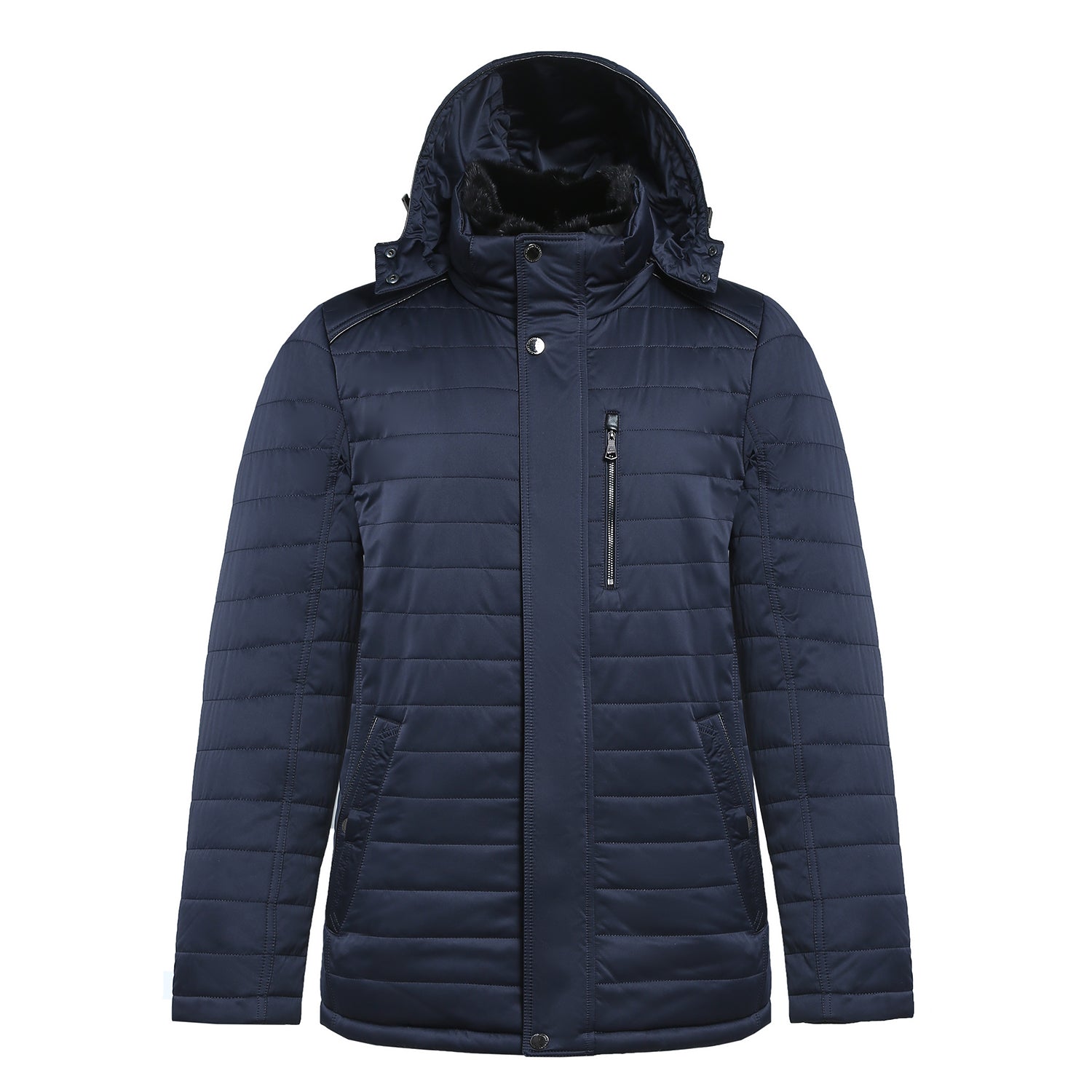 Satin Packable Built-in Thermometer Padded Winter Jacket