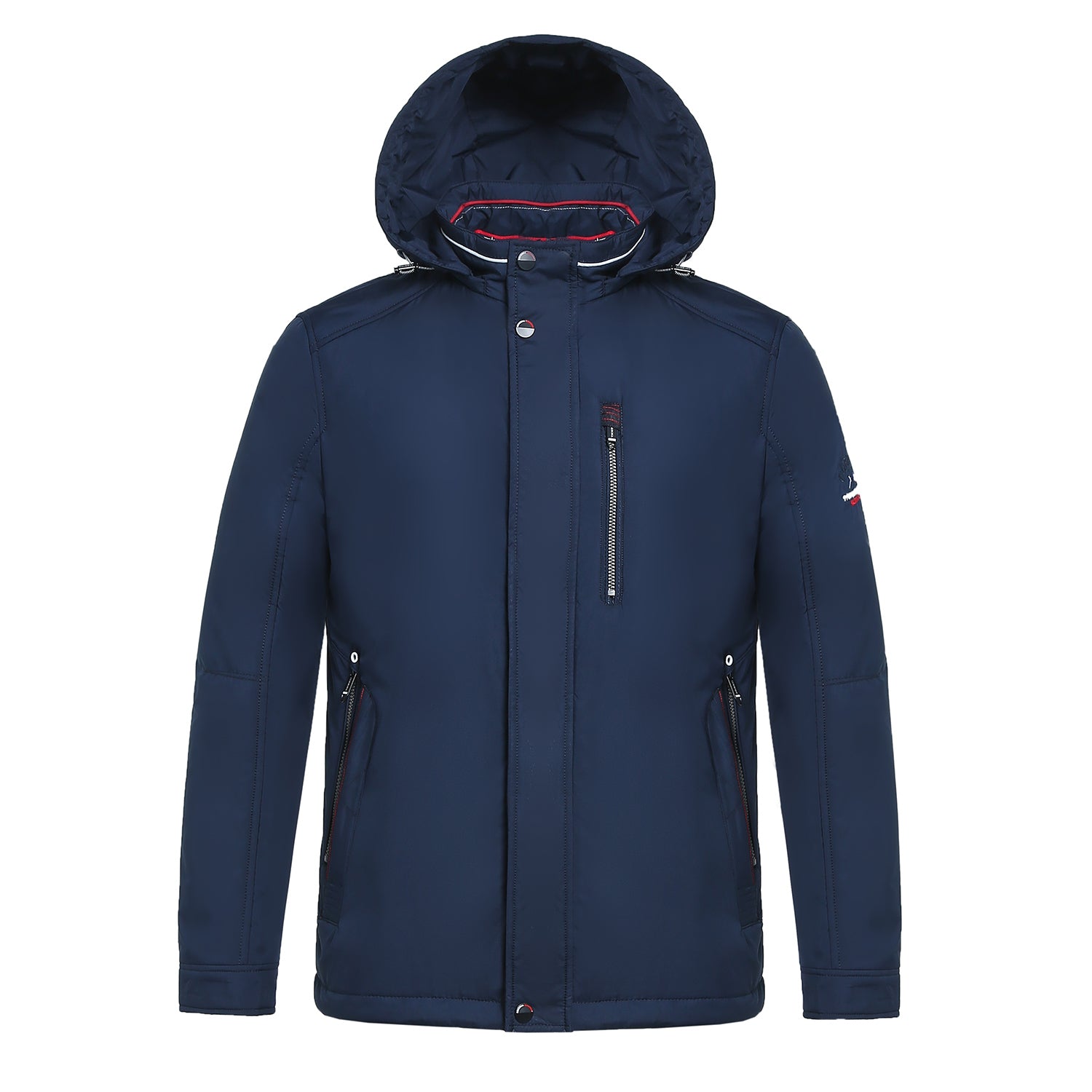 Detachable-hooded Ultra Warm Embroidered Logo Parka