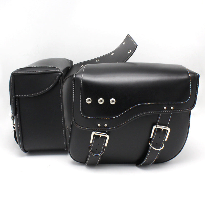 2 Pack Motorcycle PU Leather Saddlebags