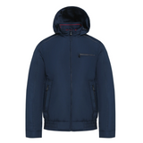 Hooded Insulated Zipper Pocket Logo Jacket