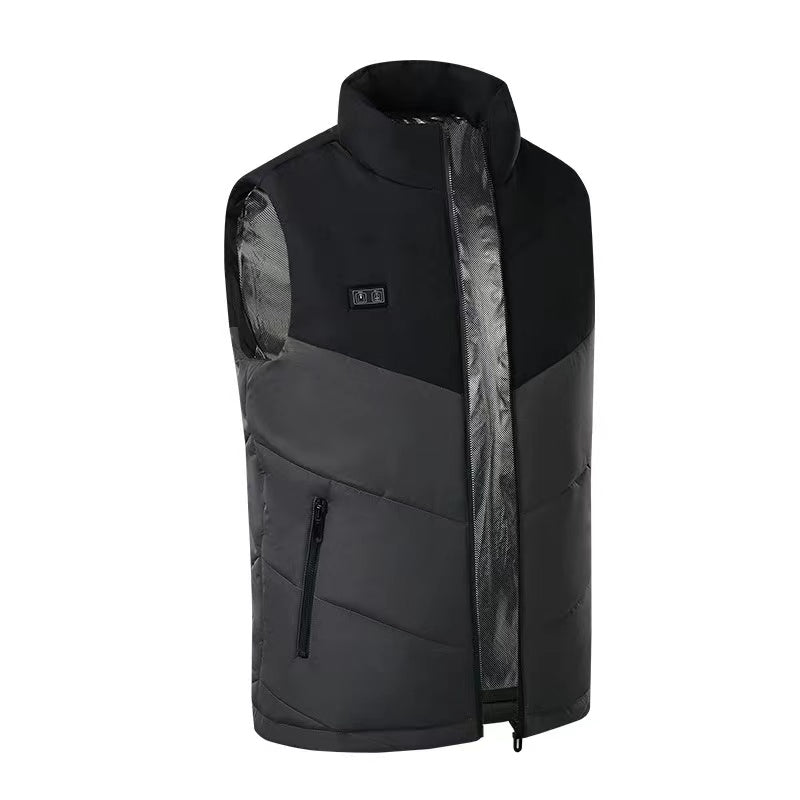 Men's Fleece Heated Vest 7.4V Lightweight Insulated Electric Vest (Battery Pack Excluded)