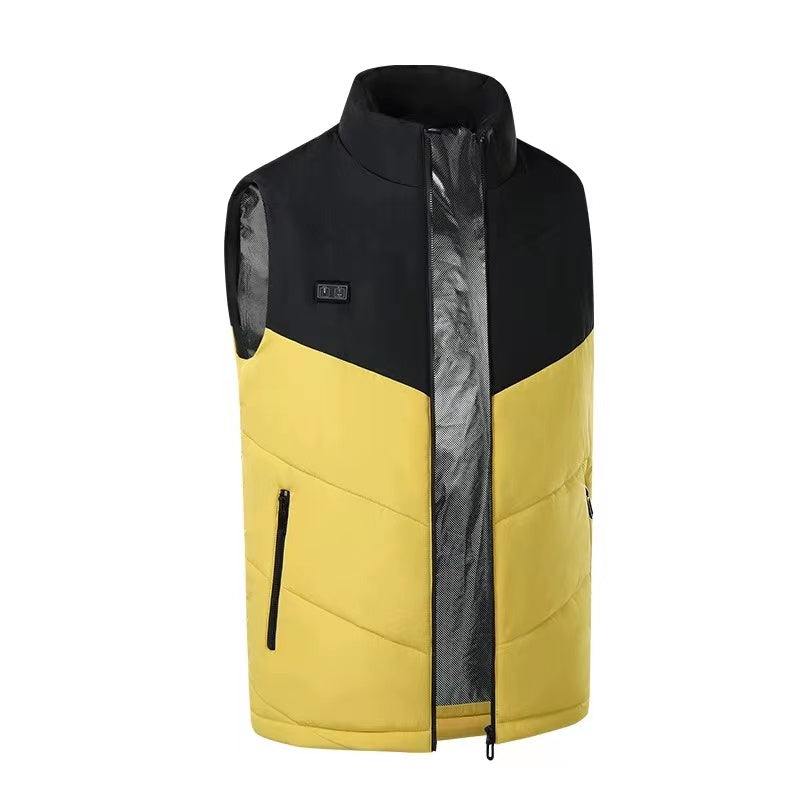 Men's Fleece Heated Vest 7.4V Lightweight Insulated Electric Vest (Battery Pack Excluded)