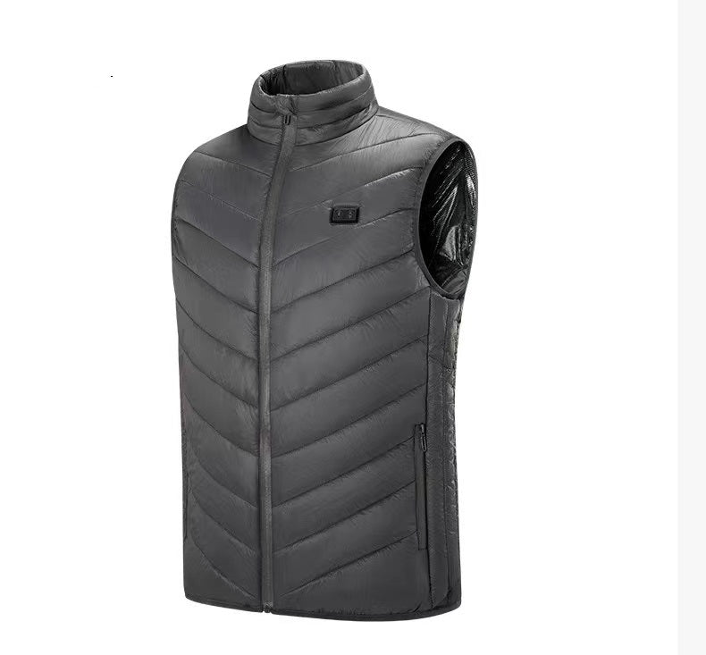 Men's Fleece Heated Vest 7.4V Lightweight Insulated Electric Vest (Battery Pack Excluded)