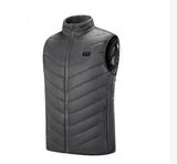 Men's Fleece Heated Vest 7.4V Lightweight Insulated Electric Vest (Battery Pack Excluded)