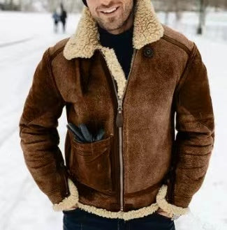 Men's Winter Warm Pocket Fleece Jacket