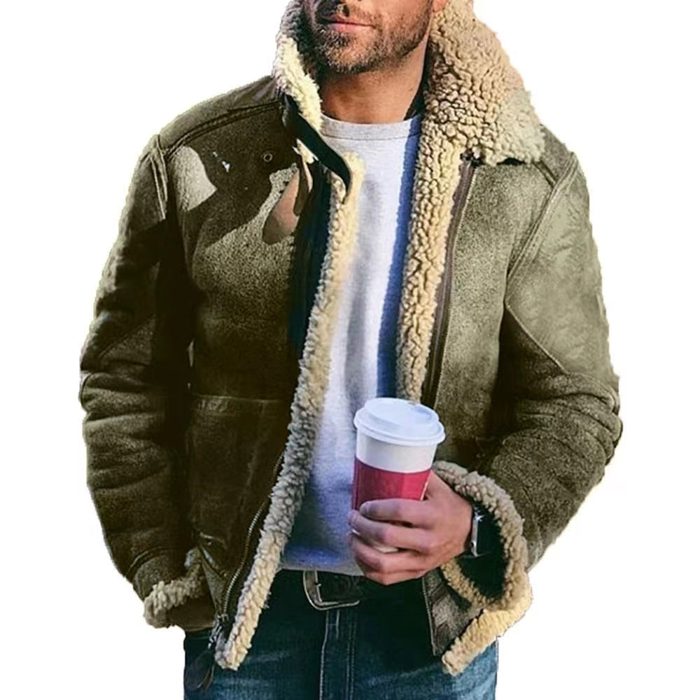 Men's Winter Warm Pocket Fleece Jacket